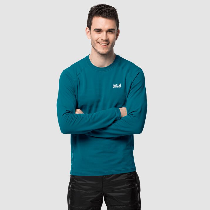 Jack Wolfskin Mens Infinite Long Sleeve T-shirt Blue 679120ODF